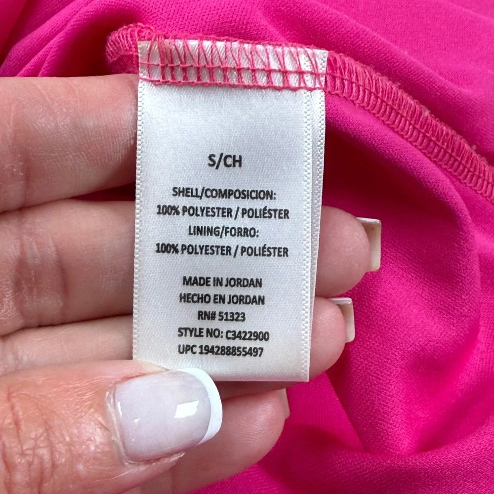 Vince Camuto‎ Pink Tiered Ruffle Dress Long Sleeve Shift Women's Size Small